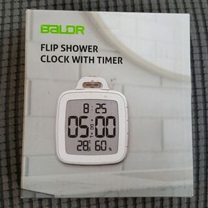 Baldr flip shower clock with timer